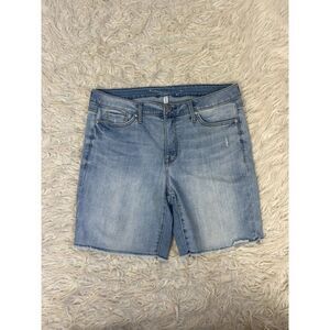 Seven7 Women's 9" Inseam Sunset Bermuda Shorts Jorts Fray Hem Size 14